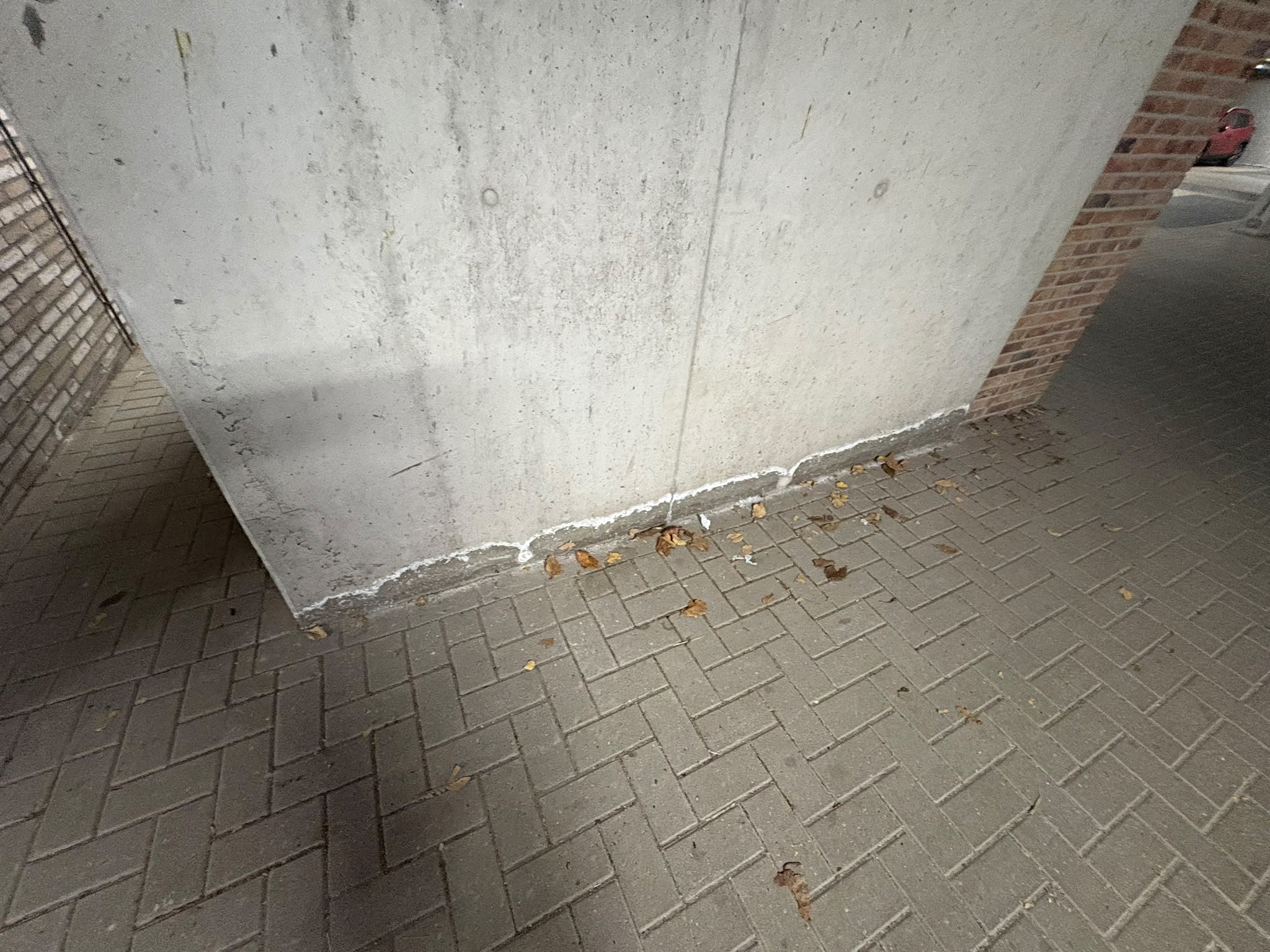 Situatie voor het aanbrengen van FlexproofX-1 afdichtmiddel