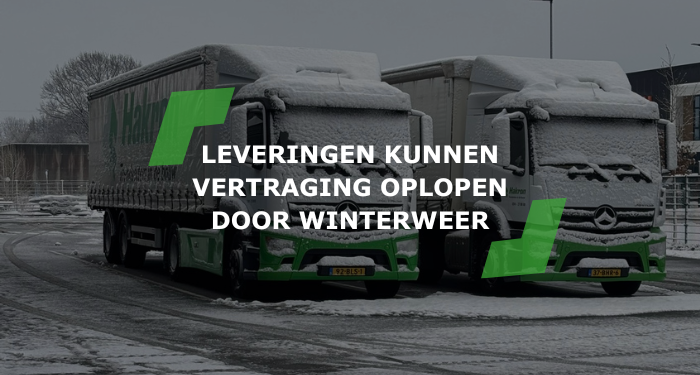 Leveringen kunnen vertraging oplopen door winterweer