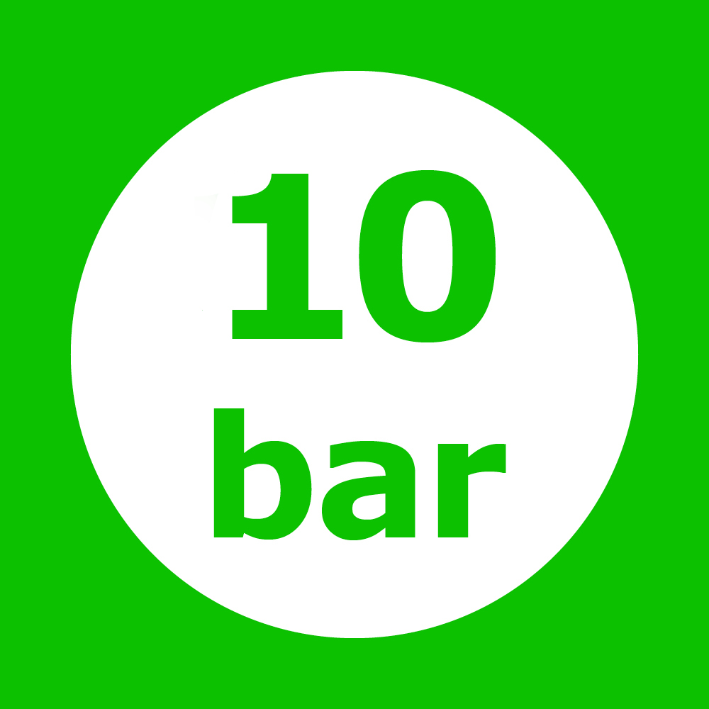 toegestane waterdruk 10,0 bar